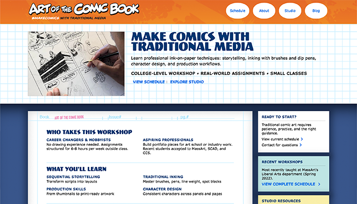 Art of the Comic Book website
