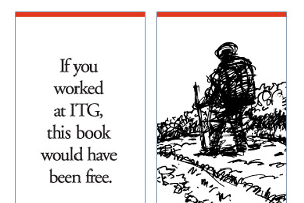 front and back of promotional bookmark